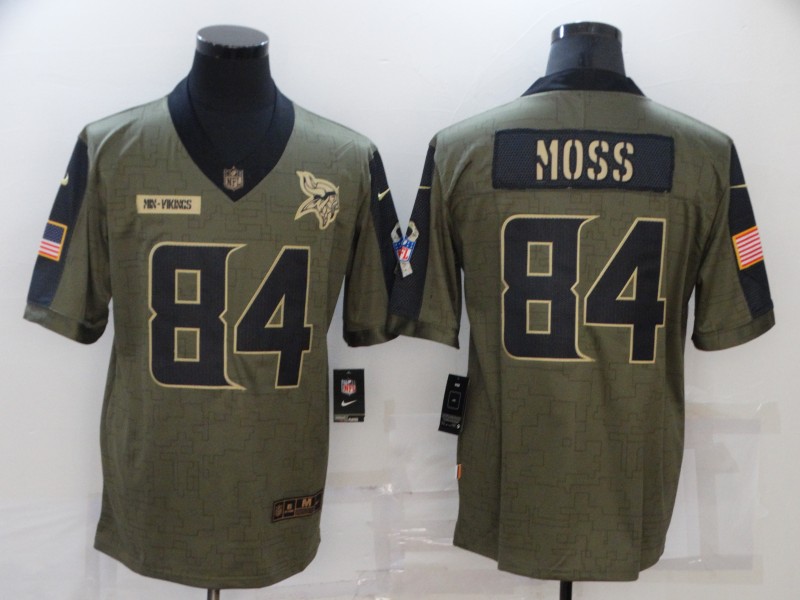 Men's Minnesota Vikings Randy Moss #84 Brown Jersey